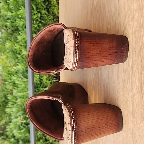 Women's Korks Lori Platform Block Heel Clog Mule Comfort Tan / Brown Size 10 - Picture 4 of 10